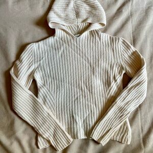 Vintage 90’s 100% Merino Wool Hooded Sweater Cozy Chic Grandmacore Normcore